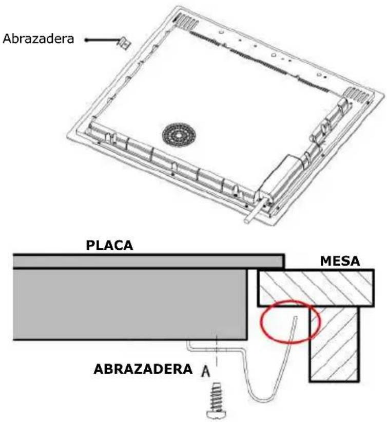 BRANDT BPI6390B - Ajuste de la posición de la abrazadera - 1