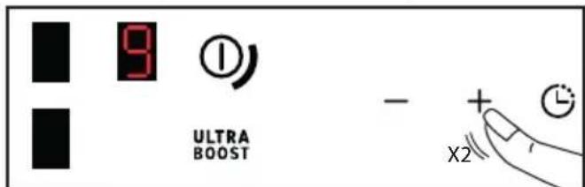 BRANDT BPI2638KUB - + / - AJUSTE DE LA POTENCIA - 3