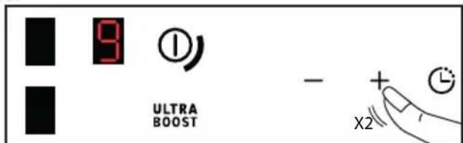 BRANDT BPI1638UB - + / - AJUSTE DE LA POTENCIA - 3