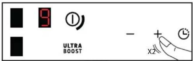 BRANDT BPI1638UB - + / - Ρύθμιση ισχύος - 3