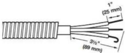 MAYTAG MED7020RF - Prepare el cable de 3 hilos para la conexión directa - 1