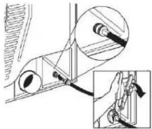 MAYTAG MED7020RF - Fixer le long tuyau au raccord en « Y » et serrer les raccords - 2