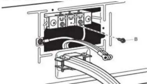MAYTAG MED7020RW - Raccordement du câble d'alimentation à 3 fils - 4