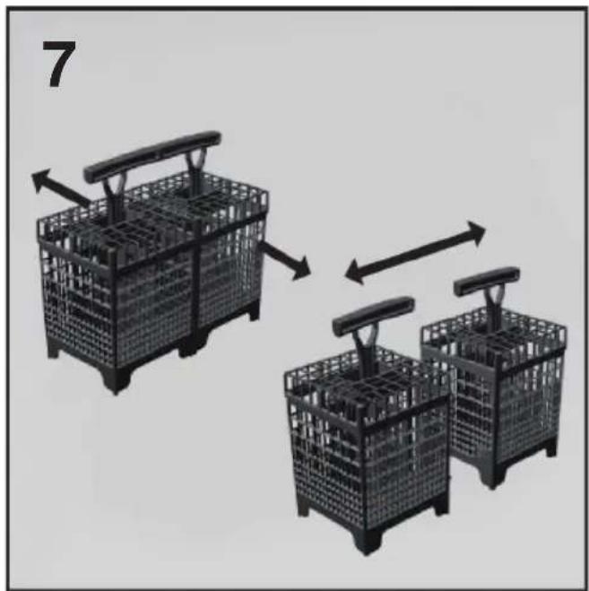 HAIER BF 4D620B - Panier à couverts (fig.7) - 1