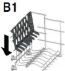 HAIER BF 4D620B - Using the upper basket - 4