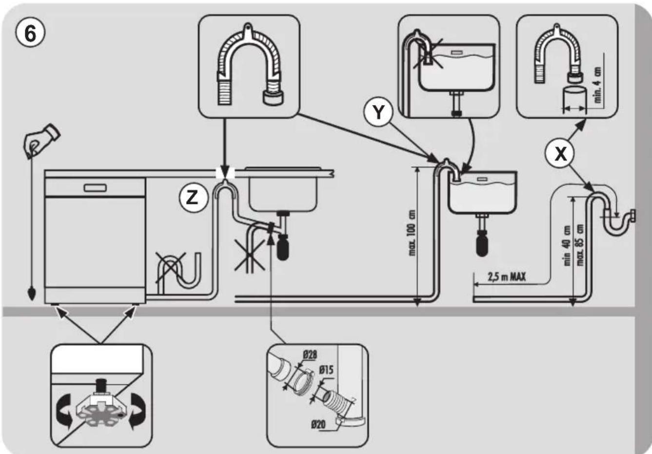 HAIER BF 2L360B - Raccordement à la vidange - 1
