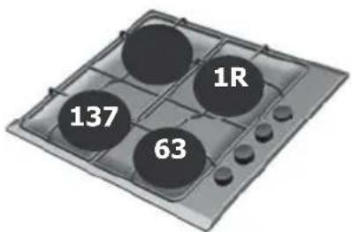 BRANDT BPE6410X - Three-burner gas model\* + 1 electric plate - 1
