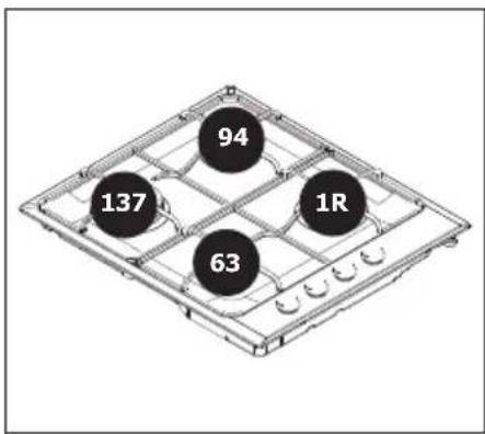 BRANDT BPE6410X - Localización de ios inyectores - 2
