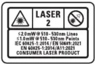 DEWALT DCLE14251 - Labels op het gereedschap - 1