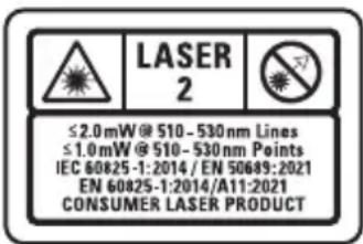 DEWALT DCLE14251 - Etiketter på verktyget - 1
