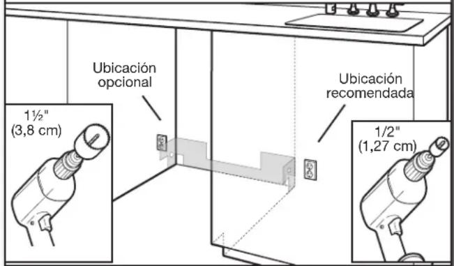 MAYTAG MDFS3924RB - Perfore orificios en el lugar de lanea instalacion - 1