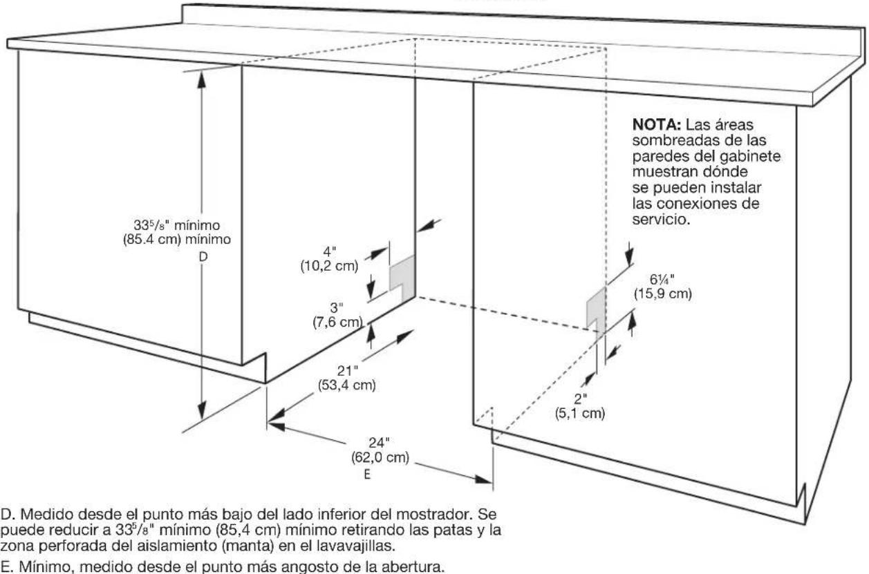 MAYTAG MDFS3924RB - DIMENSIONES DEL PRODUCTO Y DE LA ABERTURA DEL GABINETE: - 3