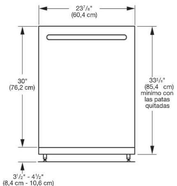 MAYTAG MDFS3924RZ - DIMENSIONES DEL PRODUCTO Y DE LA ABERTURA DEL GABINETE: - 1