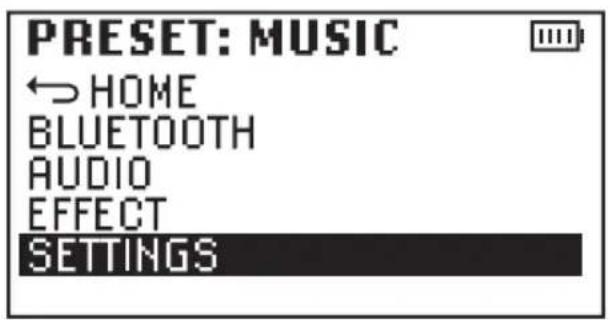 LD Systems ANNY 8 - IMPOSTAZIONI DI SISTEMA (SETTINGS) - 1