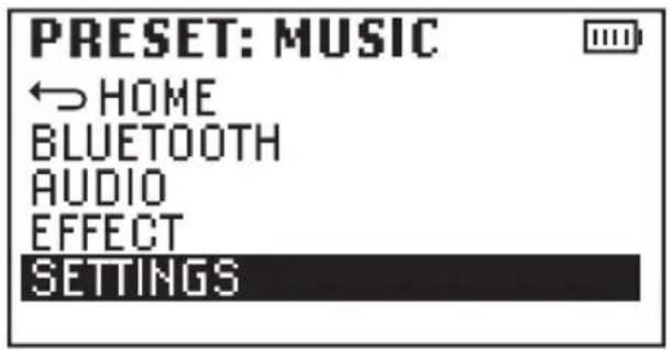 LD Systems ANNY 8 - PARAMÉTRES SYSTÈME (SETTINGS) - 1