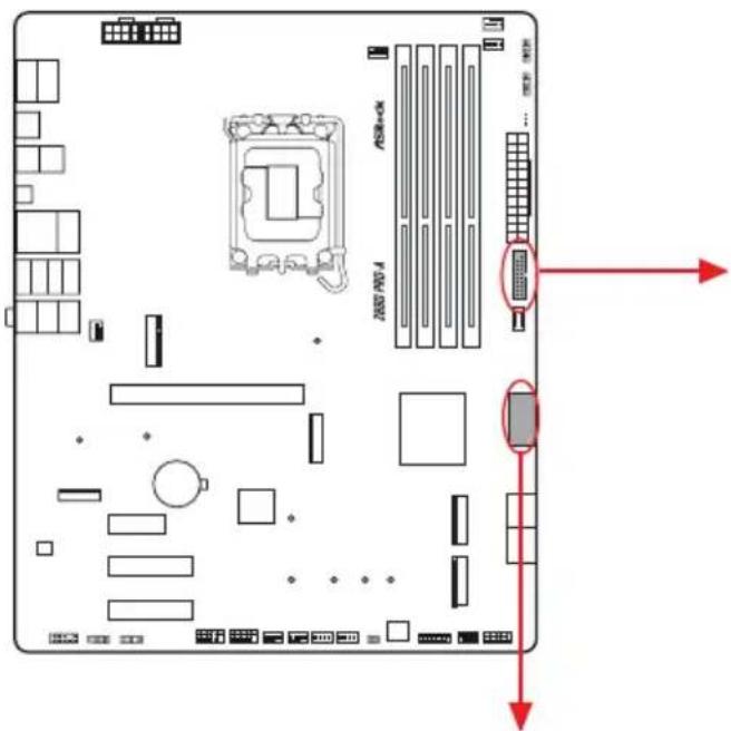 ASROCK Z890 Pro-A - Embases et connecteurs de la carte mère - 8