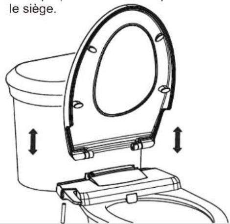 American Standard AquaWash 8033A65G.020 - Libération du siège et du couvercle. - 1