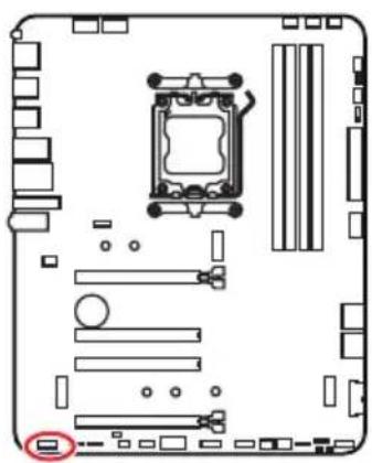 MSI PRO X870-P WIFI - JAUD1 : Connecteur audio avant - 1