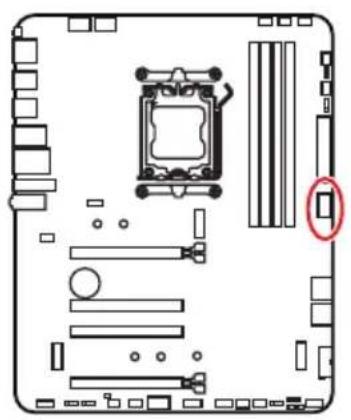 MSI PRO X870-P WIFI - JUSBC1 : Connecteur USB Type-C® 10 Gb/s du panneau avant - 1