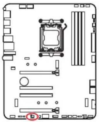 MSI PRO X870-P WIFI - JDASH1 : Connecteur du contrôleur de réglages - 1