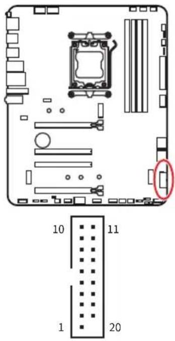 MSI PRO X870-P WIFI - JUSB3 : Connecteur USB 5 Gb/s - 1
