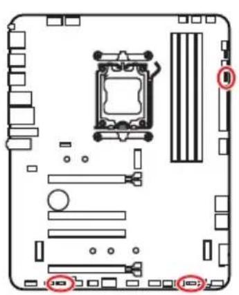 MSI PRO X870-P WIFI - JARGB\_V2\_1\~3 : Connecteurs LED A-RAINBOW V2 (ARGB Gen2) - 1