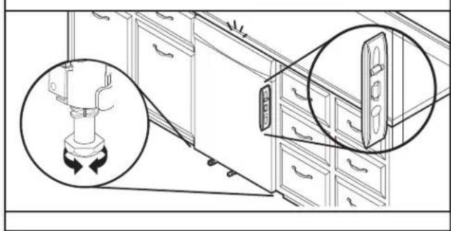 KITCHENAID KDTE304RPS - Level front legs - 5