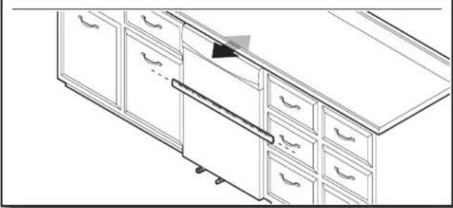 KITCHENAID KDFE304RBS - Align front of dishwasher with front of cabinet doors - 1