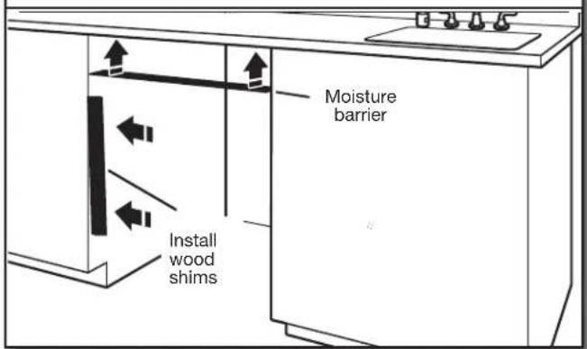 KITCHENAID KDFE304RBS - Moisture barrier/wood shims - 1