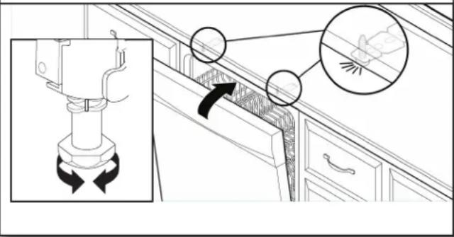 KITCHENAID KDFE304RPS - Compruebe el espacio de la puerta - 1