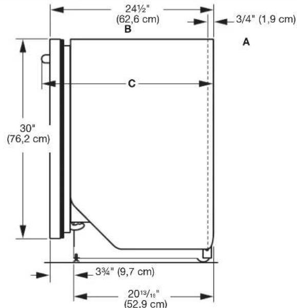 KITCHENAID KDFE304RPS - DIMENSIONES DEL PRODUCTO Y DE LA ABERTURA DEL GABINETE: - 2