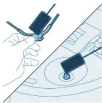 PHILIPS HomeRun 9000 XU9100 - Limpiar el cepillo lateral - 4