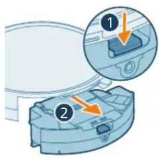 PHILIPS HomeRun 9000 XU9100 - Cleaning the washable filter and dust bin - 1