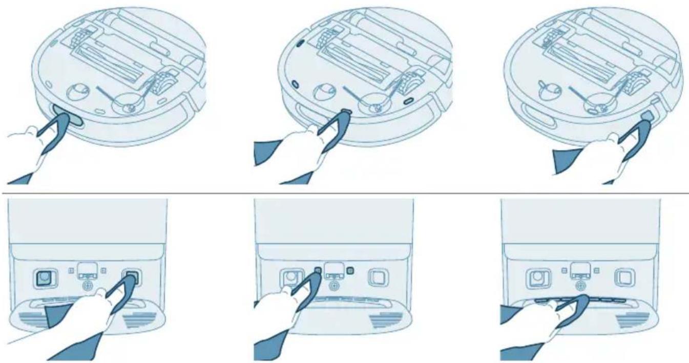 PHILIPS HomeRun 9000 XU9100 - Limpieza de los sensores, los puntos de contacto y la ventana de la señal de infrarrojos - 1