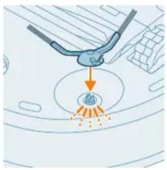 PHILIPS HomeRun 9000 XU9100 - Install the side brush - 1