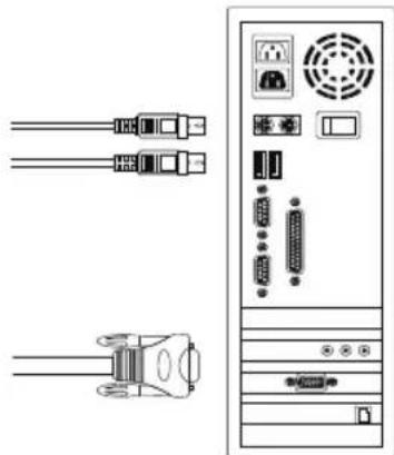 D-LINK DKVM-450 - Collegamento dei sistemi: - 3