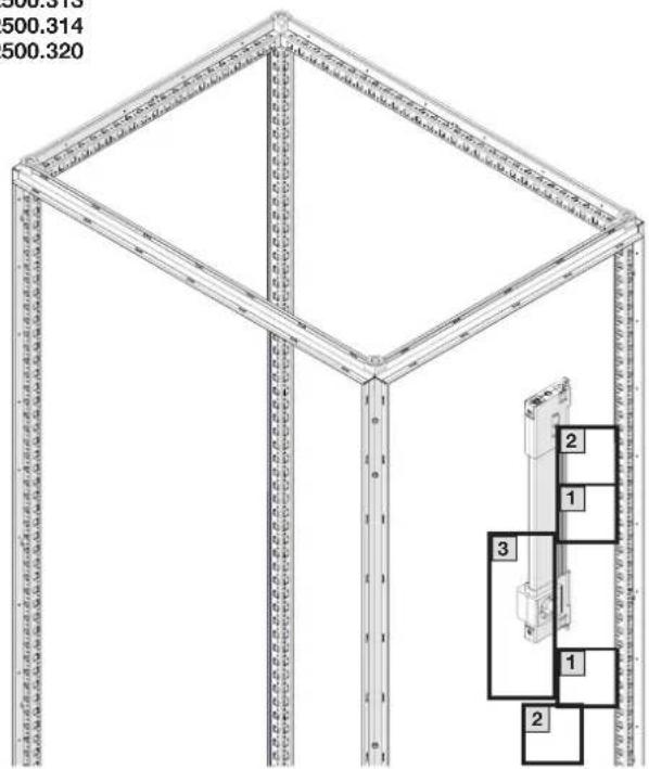 Rittal SZ 2500.311 - Fixation magnetique (accessoires 2500.490) : - 20