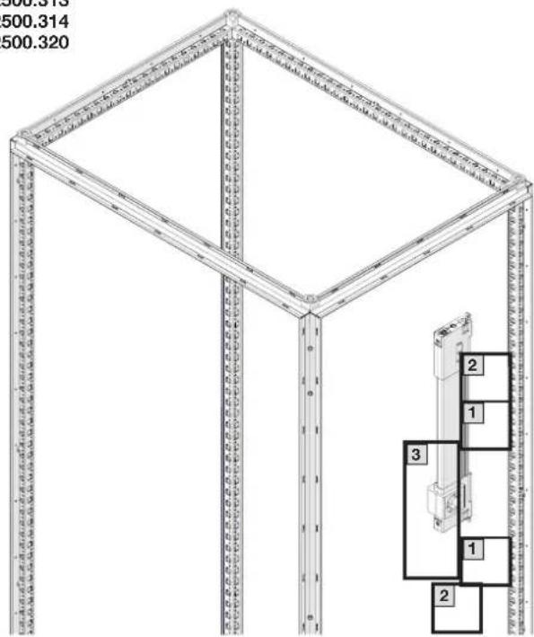 Rittal SZ 2500.313 - Fixation magnetique (accessoires 2500.490) : - 20
