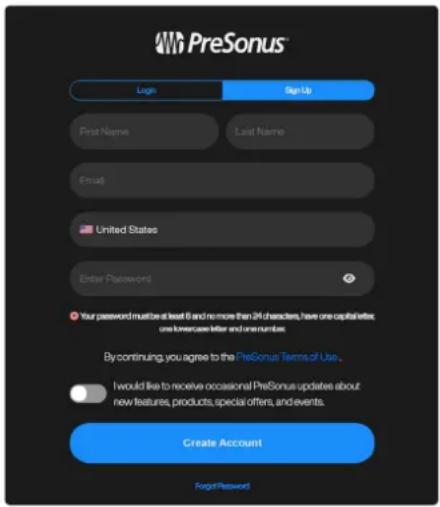 PRESONUS Quantum ES 2 - Enregistrement du produit - 1