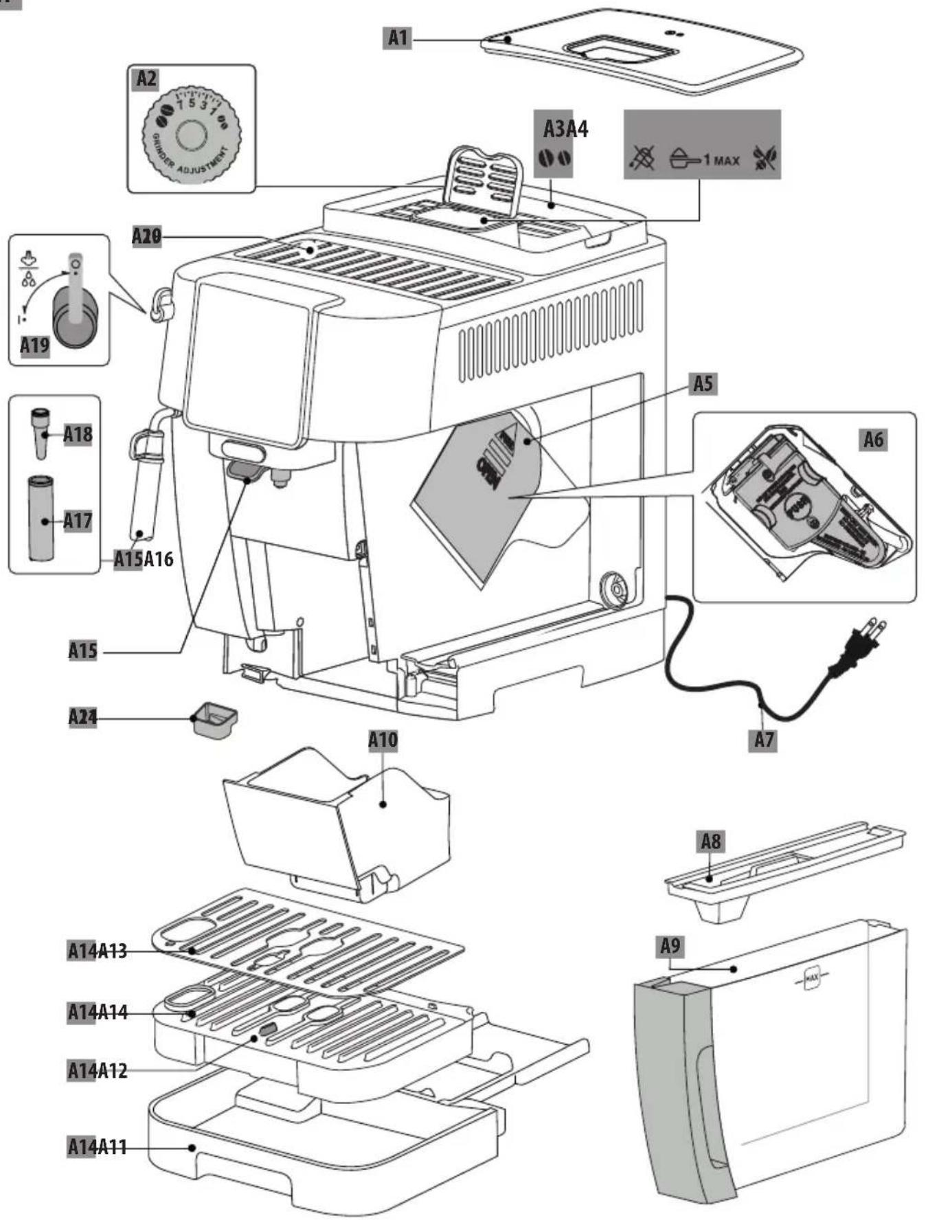 DELONGHI Magnifica Start ECAM22022B - 1