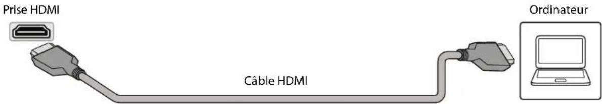 Prise HDMI Câble HDMI Ordinateur