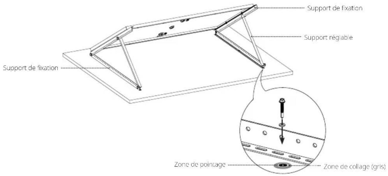 ECOFLOW 400 W Rigid Solar Panel - Installation du support triangulaire - 1