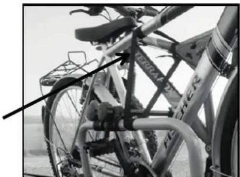 Eufab Crow - Mounting the bicycles to the rear rack - 3