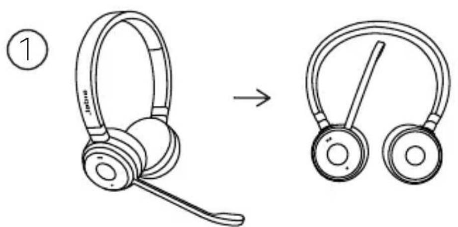 JABRA Evolve 65 TE - Utiliser la housse de rangement - 1
