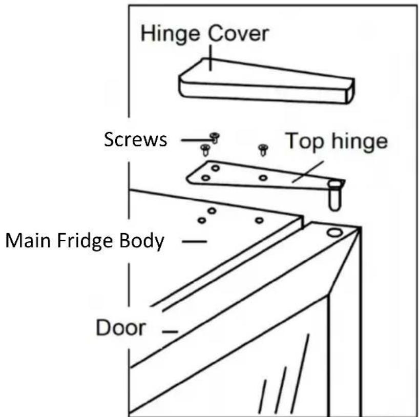 NewAir REF-AB-1000 - To reinstall the door: - 1