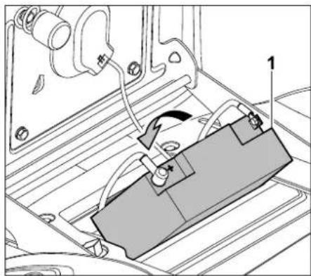 STIHL RT 4097 SX - Mise en place d'une batterie : - 1