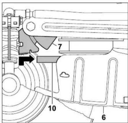 STIHL RT 4097 SX - Keilriemenabdeckung vorne montieren: - 1