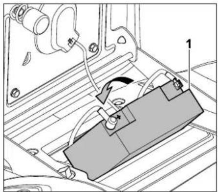 STIHL RT 4097 SX - Accu plaatsen: - 1