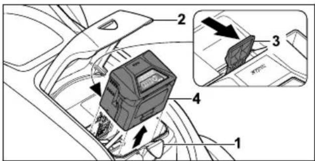 STIHL RMA 239.1 C - Removing the Battery - 1
