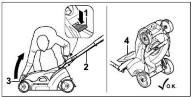 STIHL RMA 239.1 C - Upending the Lawn Mower - 1